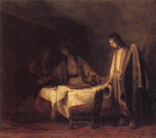 Samuel Dircksz van Hoogstraten Tobias's Farewell to His Parents Germany oil painting art